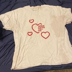 Jesus loves you hearts tee